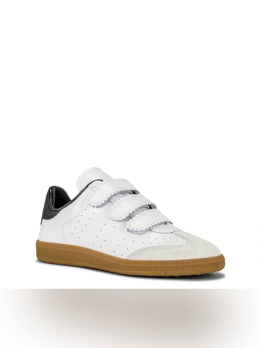 Isabel Marat Beth Velcro Black and White Sneaker Size 39
